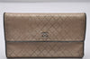 Authentic CHANEL Calf Skin Bicolore Vintage Long Wallet Purse Beige CC 3347I