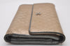 Authentic CHANEL Calf Skin Bicolore Vintage Long Wallet Purse Beige CC 3347I