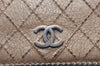 Authentic CHANEL Calf Skin Bicolore Vintage Long Wallet Purse Beige CC 3347I