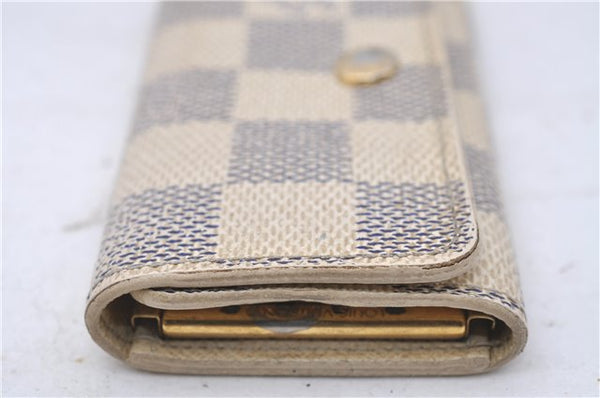 Authentic Louis Vuitton Damier Azur Multicles 4 Key Case Holder N60020 LV 3348D