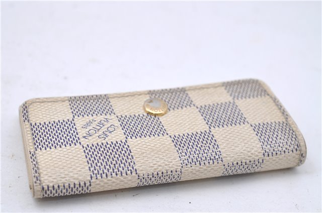 Authentic Louis Vuitton Damier Azur Multicles 4 Key Case Holder N60020 LV 3348D
