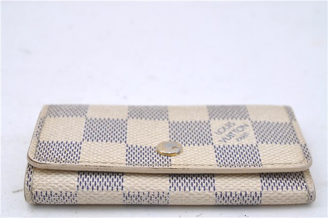 Authentic Louis Vuitton Damier Azur Multicles 4 Key Case Holder N60020 LV 3348D