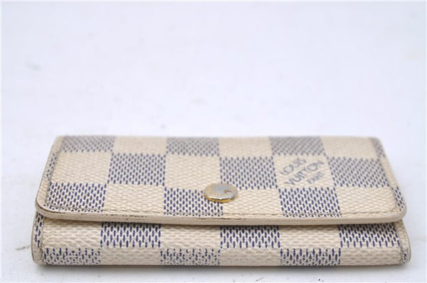 Authentic Louis Vuitton Damier Azur Multicles 4 Key Case Holder N60020 LV 3348D