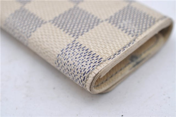 Authentic Louis Vuitton Damier Azur Multicles 4 Key Case Holder N60020 LV 3348D