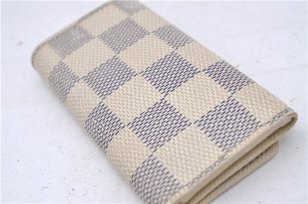 Authentic Louis Vuitton Damier Azur Multicles 4 Key Case Holder N60020 LV 3348D