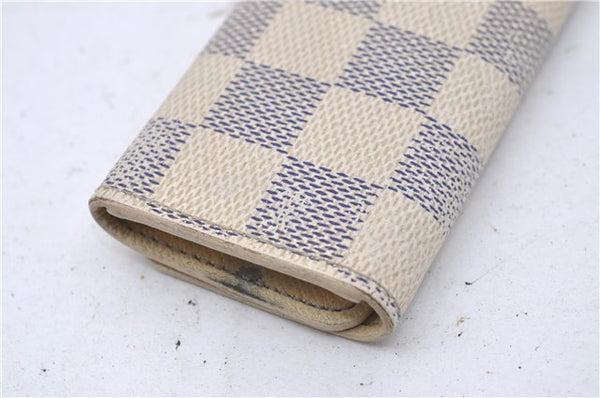 Authentic Louis Vuitton Damier Azur Multicles 4 Key Case Holder N60020 LV 3348D
