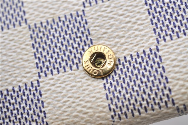 Authentic Louis Vuitton Damier Azur Multicles 4 Key Case Holder N60020 LV 3348D