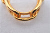 Authentic HERMES Scarf Ring Chaine d'Ancre Chain Design Gold Tone Box 3349F