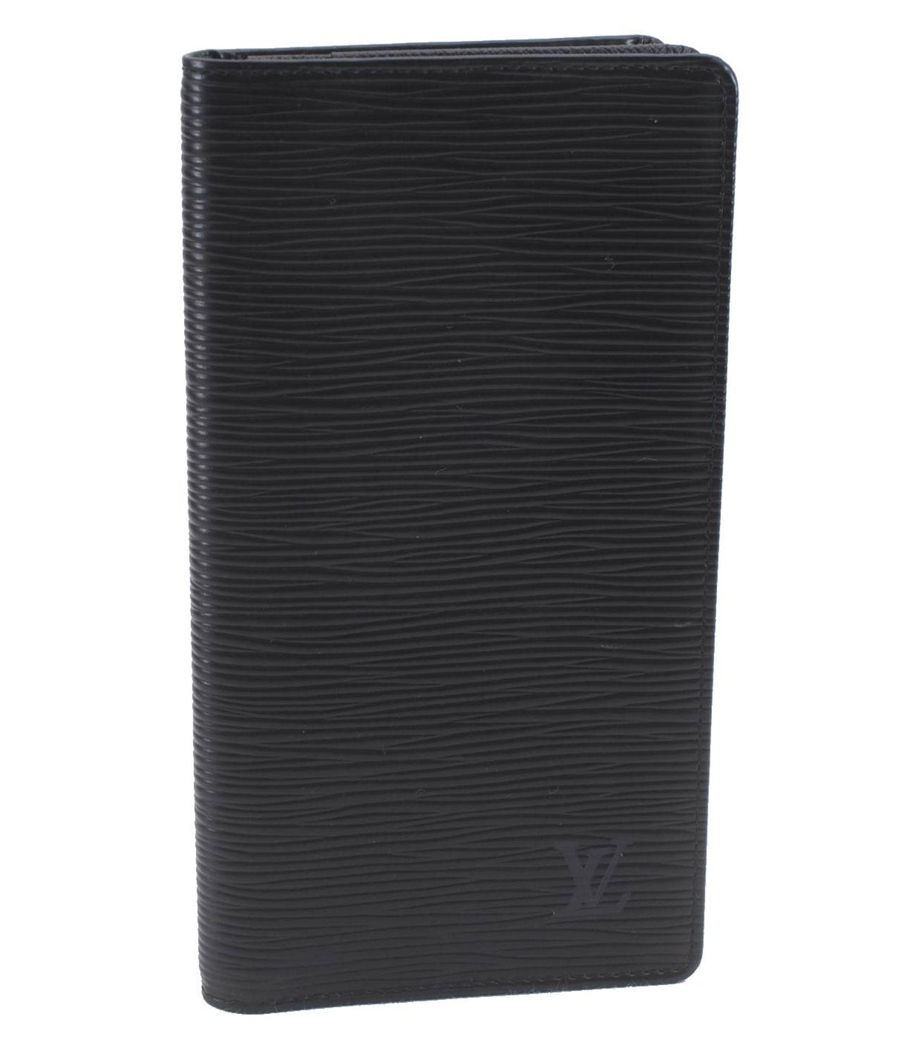 Authentic Louis Vuitton Epi Porte Cartes Credit Wallet Black M63212 LV 3350D