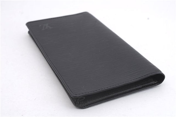 Authentic Louis Vuitton Epi Porte Cartes Credit Wallet Black M63212 LV 3350D