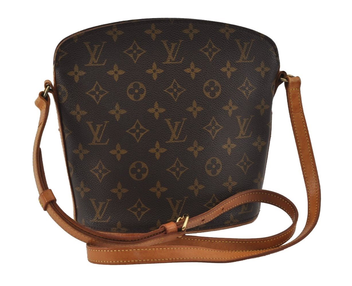 Authentic Louis Vuitton Monogram Drouot Shoulder Cross Body Bag M51290 LV 3350I