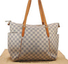Authentic Louis Vuitton Damier Azur Totally MM Tote Bag N51262 LV 3351I
