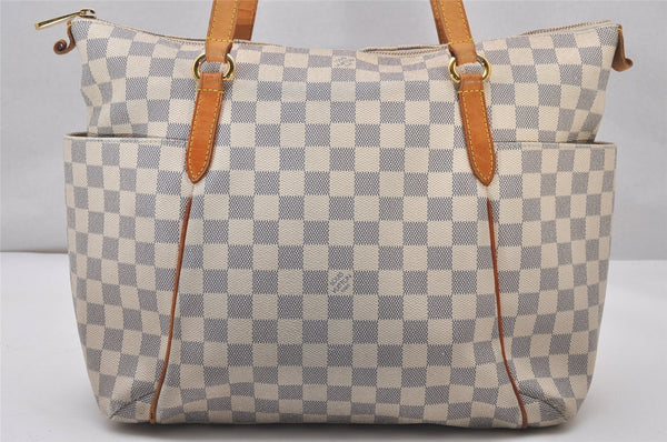 Authentic Louis Vuitton Damier Azur Totally MM Tote Bag N51262 LV 3351I