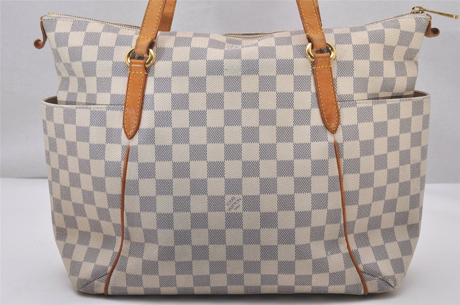 Authentic Louis Vuitton Damier Azur Totally MM Tote Bag N51262 LV 3351I