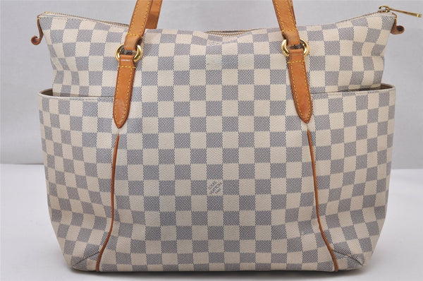 Authentic Louis Vuitton Damier Azur Totally MM Tote Bag N51262 LV 3351I