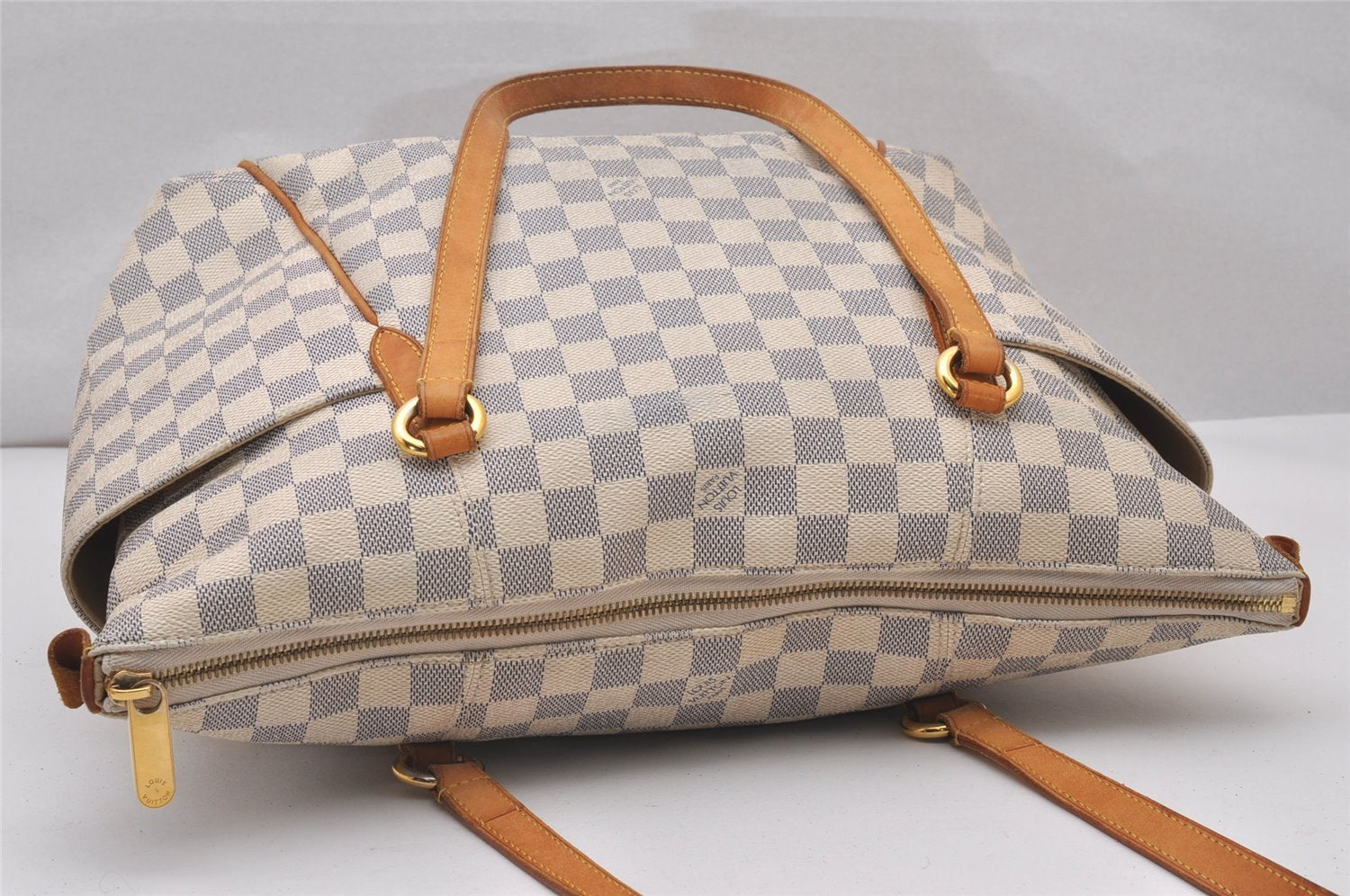 Authentic Louis Vuitton Damier Azur Totally MM Tote Bag N51262 LV 3351I