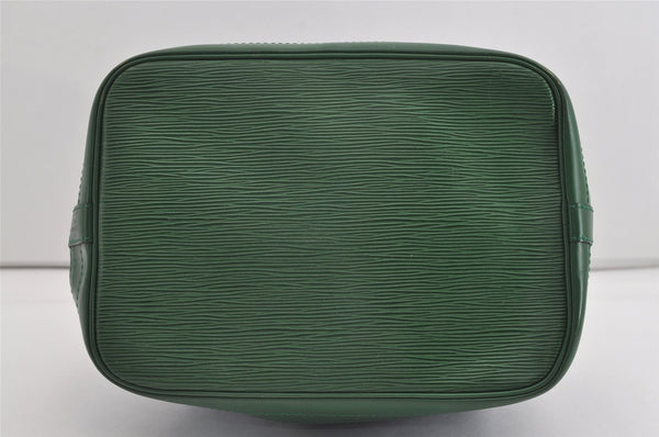 Authentic Louis Vuitton Epi Noe Bi-color Blue Green M44044 Drawstring Bag 3352I