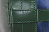 Authentic Louis Vuitton Epi Noe Bi-color Blue Green M44044 Drawstring Bag 3352I