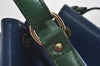 Authentic Louis Vuitton Epi Noe Bi-color Blue Green M44044 Drawstring Bag 3352I