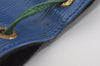 Authentic Louis Vuitton Epi Noe Bi-color Blue Green M44044 Drawstring Bag 3352I