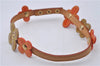 Auth Louis Vuitton Vernis Flower Lexington Bracelet Orange Beige M92251 LV 3353D