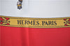 Authentic HERMES Carre 90 Scarf "LA PROMENADE DE LONGCHAMPS" Silk Red 3353E