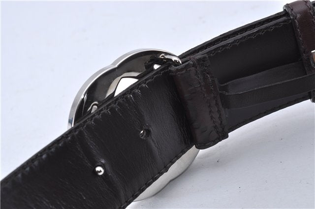 Auth GUCCI Guccissima Interlocking Belt GG Leather 85cm 33.5