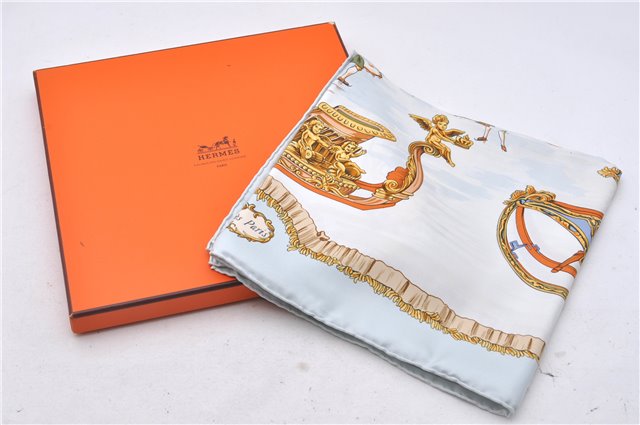 Auth HERMES Carre 90 Scarf 