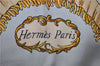 Auth HERMES Carre 90 Scarf "Traineaux et glifsades" Silk Light Blue Box 3357D