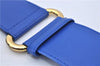 Authentic Christian Dior Vintage Belt Leather Size 65cm 25.6inches Blue CD 3358F