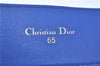 Authentic Christian Dior Vintage Belt Leather Size 65cm 25.6inches Blue CD 3358F