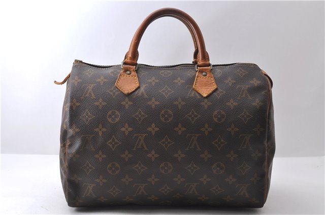 Authentic Louis Vuitton Monogram Speedy 30 Hand Bag M41526 LV Junk 3359C