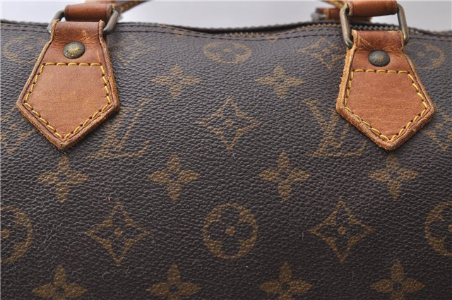 Authentic Louis Vuitton Monogram Speedy 30 Hand Bag M41526 LV Junk 3359C