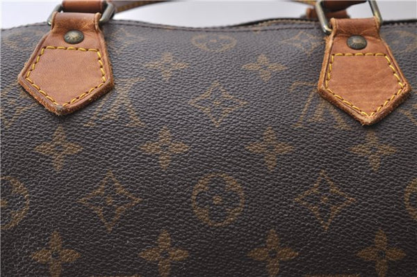 Authentic Louis Vuitton Monogram Speedy 30 Hand Bag M41526 LV Junk 3359C