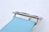 Authentic Christian Dior Belt Leather Size 70cm 27.6inches Light Blue CD 3359F