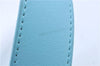 Authentic Christian Dior Belt Leather Size 70cm 27.6inches Light Blue CD 3359F