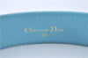 Authentic Christian Dior Belt Leather Size 70cm 27.6inches Light Blue CD 3359F