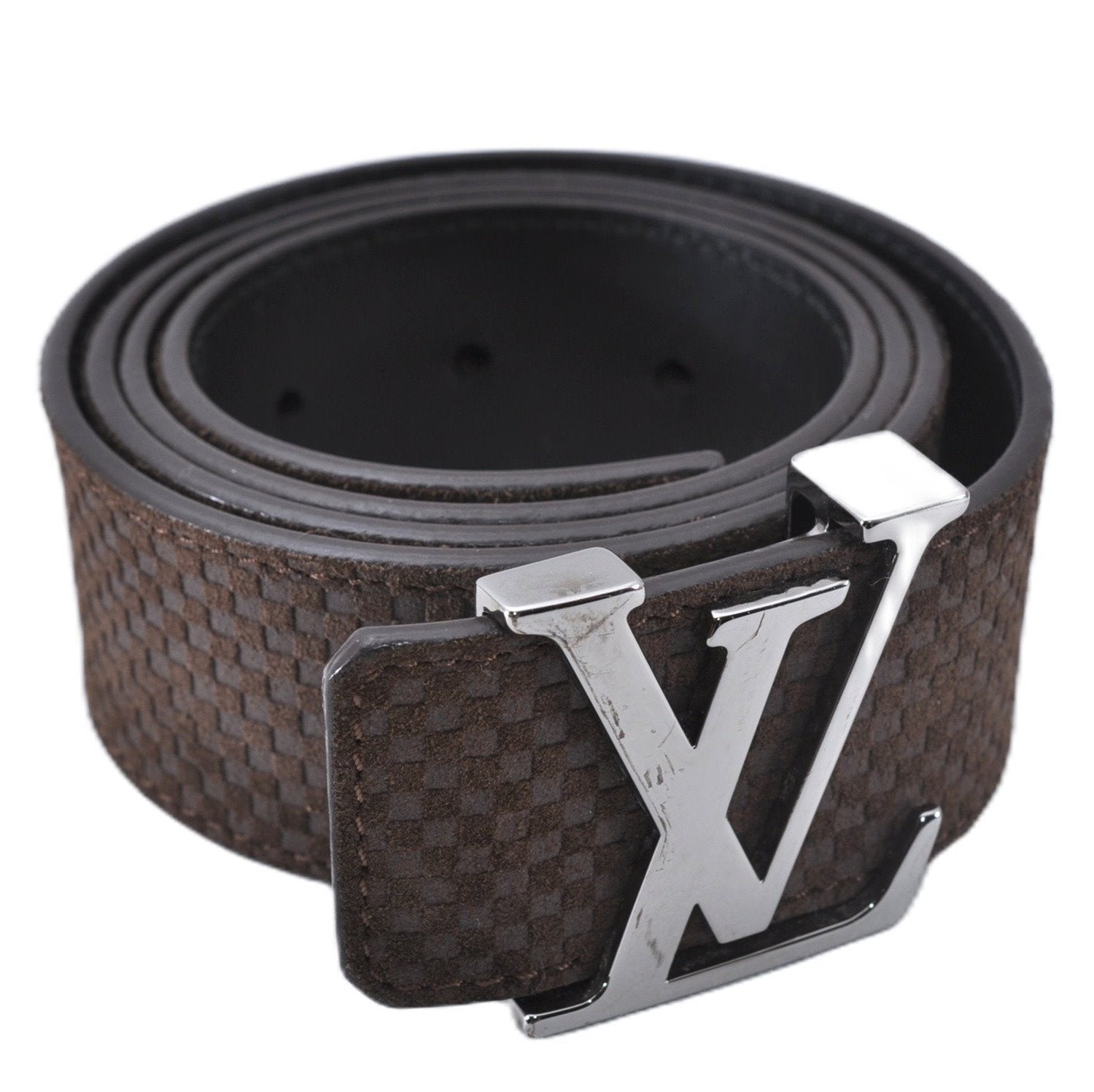 Authentic Louis Vuitton Micro Damier Ceinture LV Initial 35.4