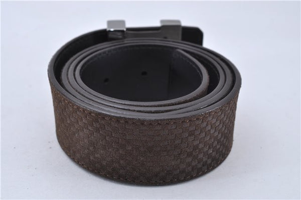 Authentic Louis Vuitton Micro Damier Ceinture LV Initial 35.4" M6876 Belt 3361F