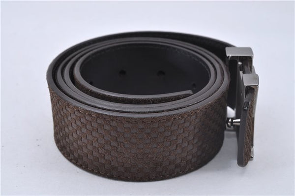 Authentic Louis Vuitton Micro Damier Ceinture LV Initial 35.4" M6876 Belt 3361F