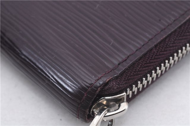 Authentic Louis Vuitton Epi Zippy Wallet Long Purple M6007K LV 3365D