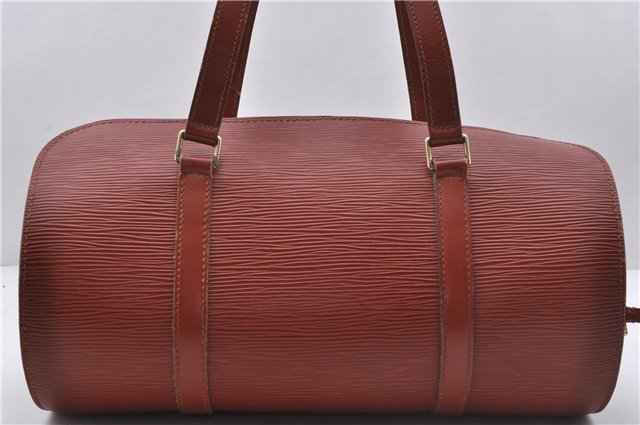 Authentic Louis Vuitton Epi Soufflot Hand Bag Brown M52223 LV 3367D