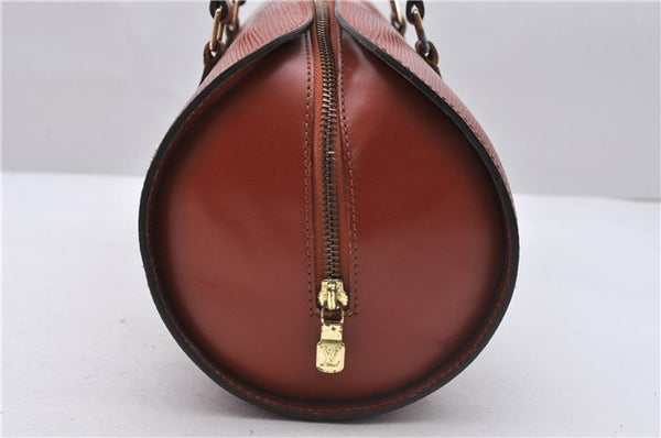 Authentic Louis Vuitton Epi Soufflot Hand Bag Brown M52223 LV 3367D
