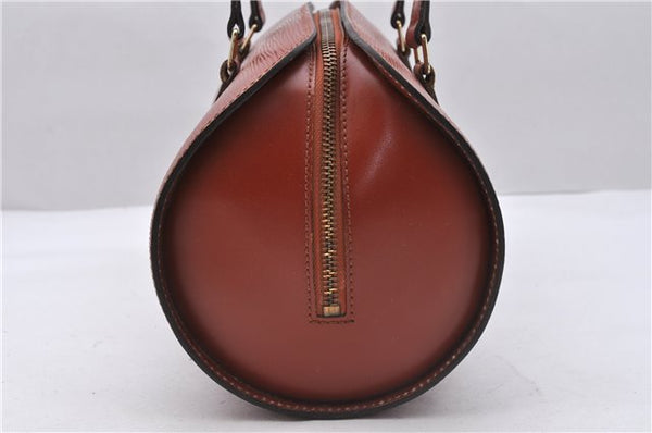 Authentic Louis Vuitton Epi Soufflot Hand Bag Brown M52223 LV 3367D