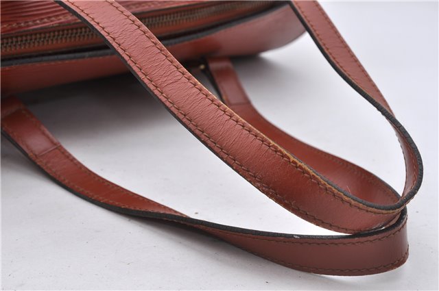 Authentic Louis Vuitton Epi Soufflot Hand Bag Brown M52223 LV 3367D