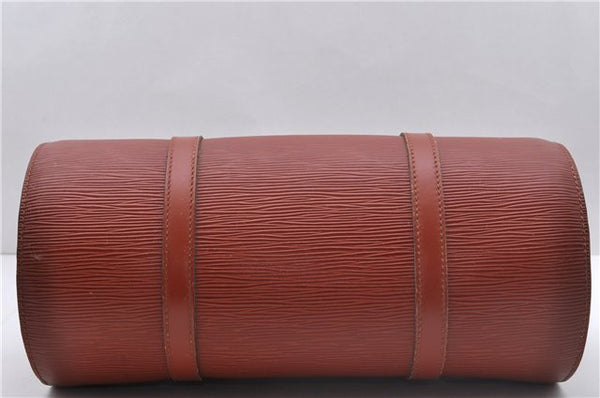 Authentic Louis Vuitton Epi Soufflot Hand Bag Brown M52223 LV 3367D