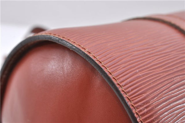 Authentic Louis Vuitton Epi Soufflot Hand Bag Brown M52223 LV 3367D