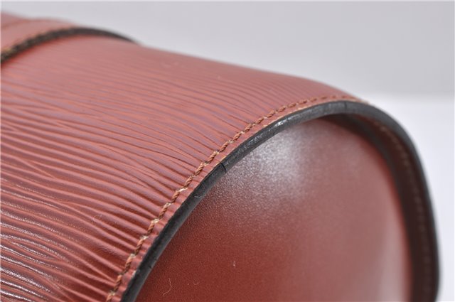 Authentic Louis Vuitton Epi Soufflot Hand Bag Brown M52223 LV 3367D