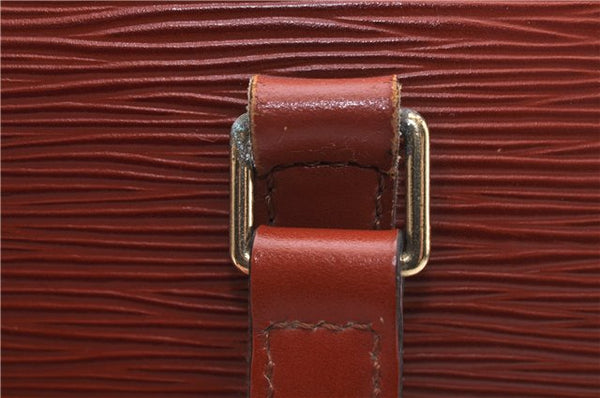 Authentic Louis Vuitton Epi Soufflot Hand Bag Brown M52223 LV 3367D