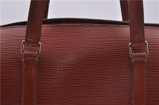 Authentic Louis Vuitton Epi Soufflot Hand Bag Brown M52223 LV 3367D
